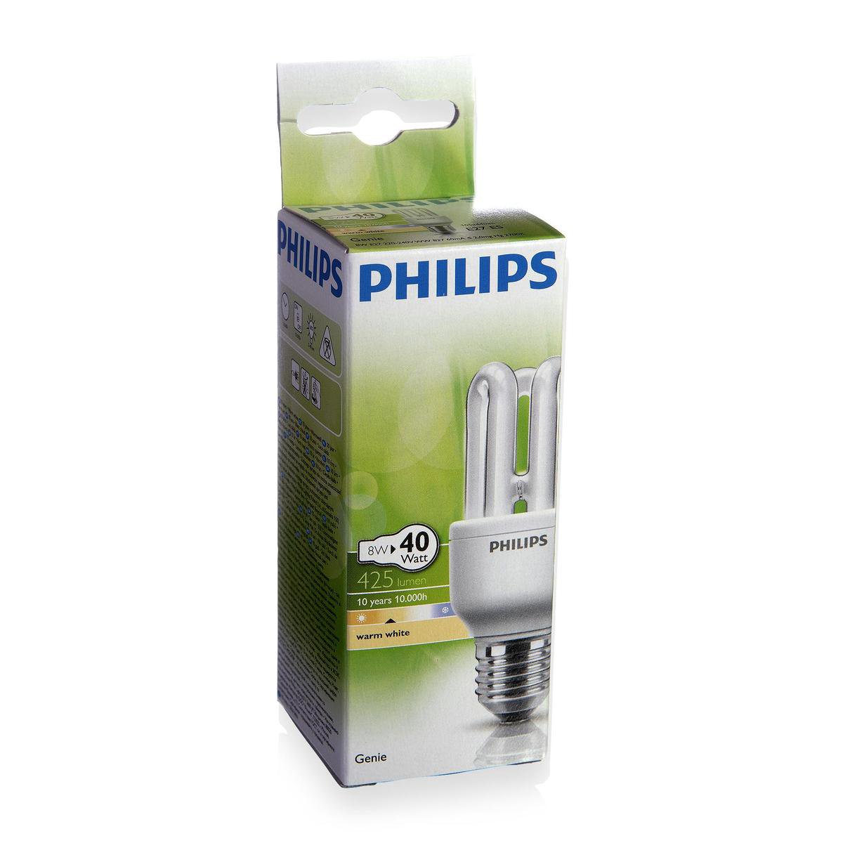 Philips Lamps Genie - Spaarlamp (CFL-i) / 8W WW E14 220-240V 1PF/6