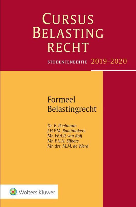 Cursus Belastingrecht 2019-2020 - cover