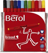 Berol - Stiften - Kleurstiften - Waterbasis - Kinderen - Diverse Kleuren - Lijndikte: 1-1,7mm - 12 stuks