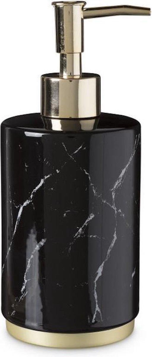 Luxe zeepdispenser marmer - zeeppomp - zwart - goud | bol.com