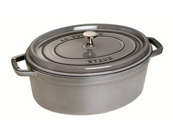 Staub cocotte - ovaal - 31 cm - grafietgrijs