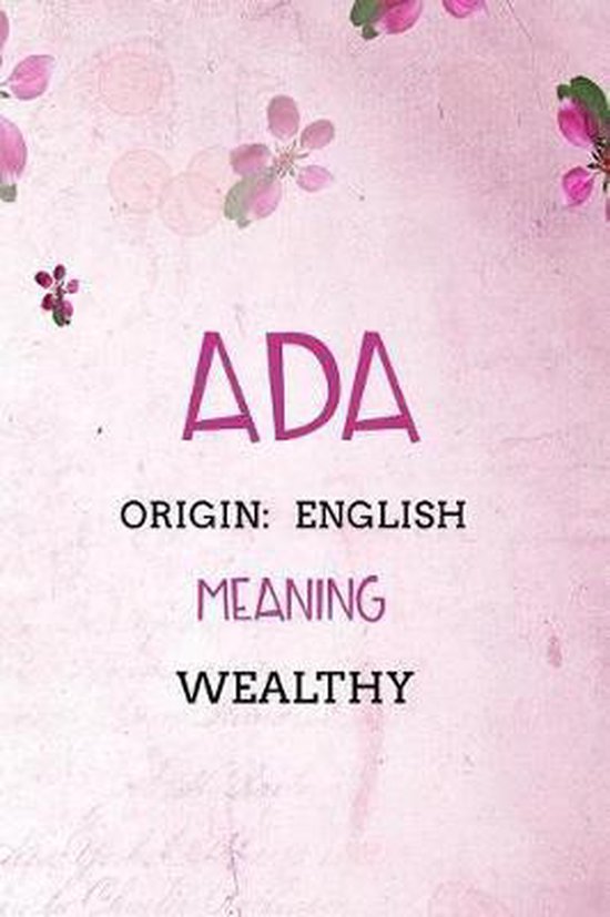 Ada English Wealthy, Name Meaning Publishers 9781096475569 Boeken