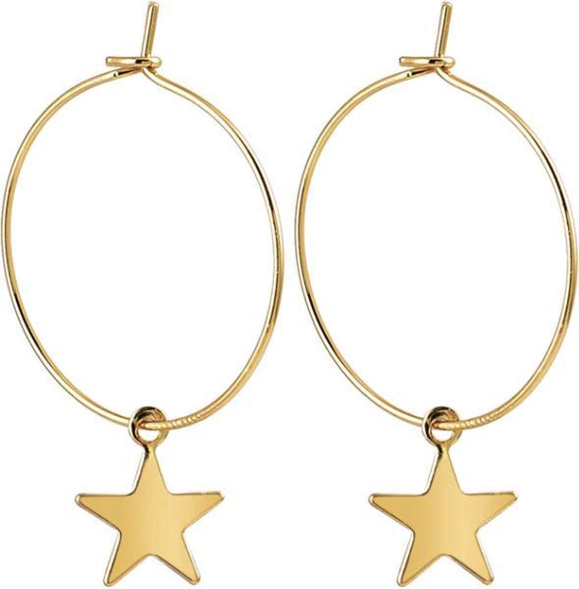 oorbellen dames - oorringen dames - oorbellen met ster - goudkleurig - cadeau voor vrouw