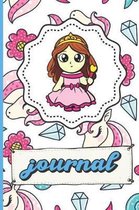 Princess Unicorns Diamonds Hearts And Flowers Journal