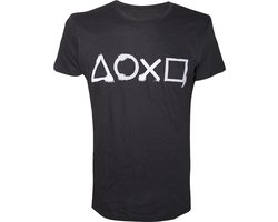Playstation Buttons Artwork Printed Crewneck Tshirt M