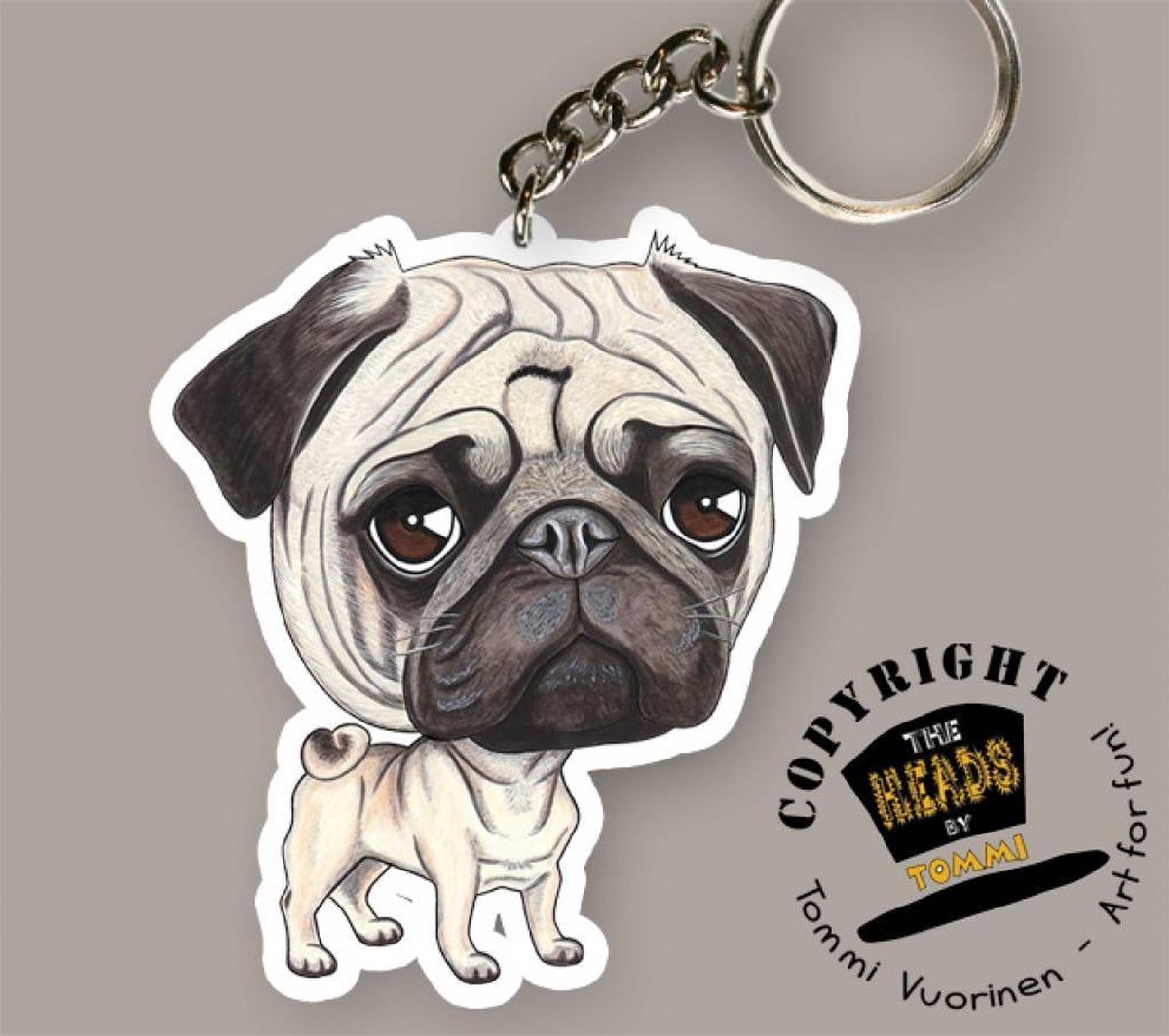 Sleutelhanger Hond Mopshond