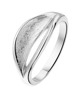 The Jewelry Collection Bague Scratcht Poli / mat - Argent