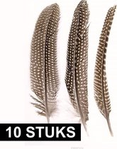 10x Parelhoen/fazanten hobby artikelen sierveren - decoratie materialen