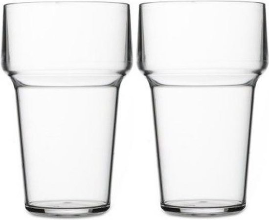 2x Bierglazen van kunststof 250 ml - Herbruikbare bierglazen -  Onbreekbare... | bol.com