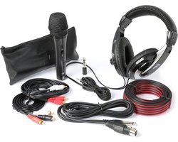 DJ koptelefoon + DJ microfoon - Fenton SH400 - DJ accessoire kit met kabels.