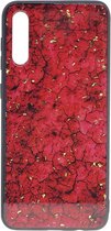 Shop4 - Samsung Galaxy A30s Hoesje - Zachte Back Case Mineralen Rood