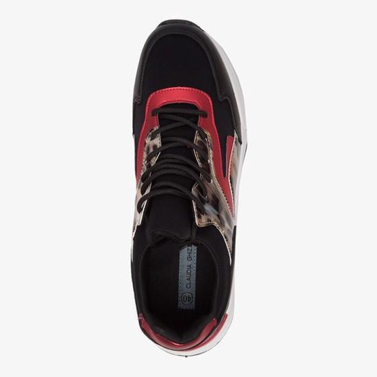 Claudia Ghizzani dames leopard dad sneakers - Zwart - Maat 41 | bol.com