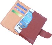 Sony Xperia E4 Portemonnee Hoesje Bruin - Book Case Wallet Cover Hoes