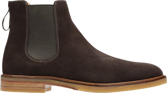 Clarks Clarkdale Gobi Heren Chelsea Boot - Dark Brown Suede - Maat 43 |  bol.com