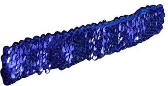 Blauwe pailletten disco glitter haarband | bol.com