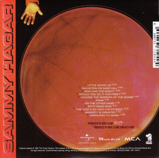 Marching to Mars, Sammy Hagar CD (album) Muziek