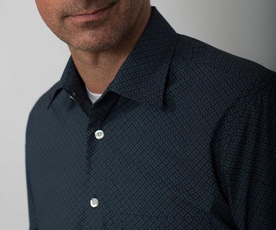 GCM heren blouse/overhemd donkerblauw print - maat M | bol.com