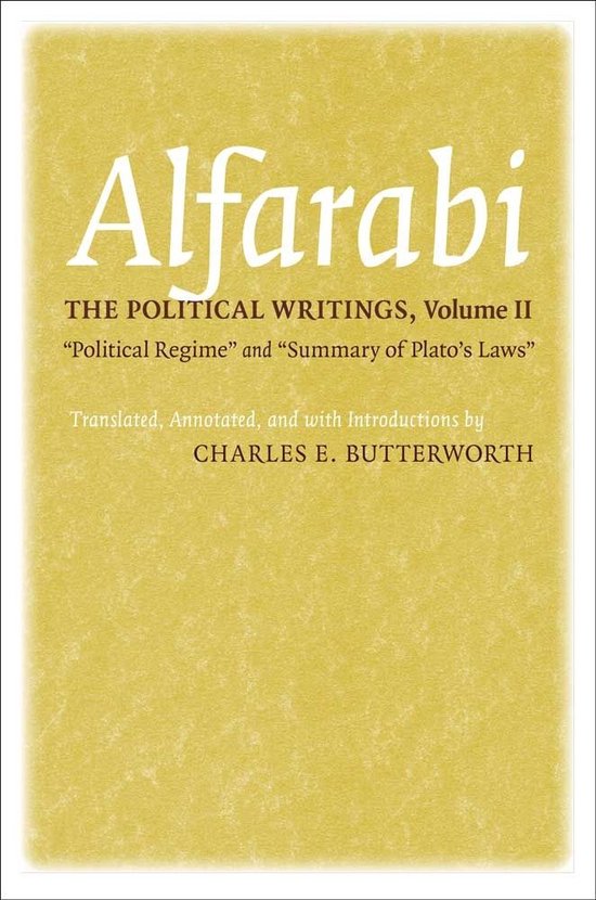 Boekcover van Alfarabi: The Political Writings, Volume II, vertaald door Charles E. Butterworth.