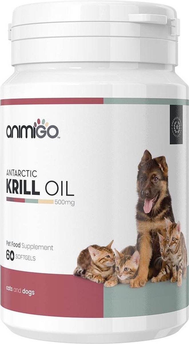 anders Luiheid Melancholie Animigo Omega 3 Krill Olie voor Honden en Katten | bol.com
