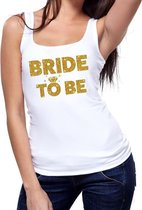 Bride to be gouden vrijgezellenfeest tanktop / mouwloos shirt wi L