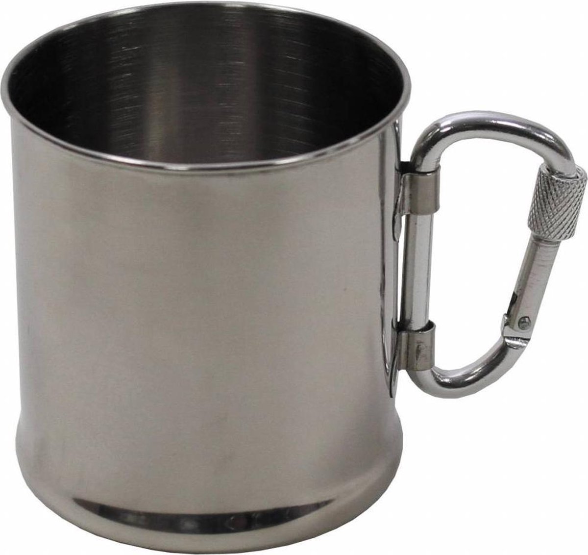 Fox Outdoor - Mok / Beker - RVS - 220 ml - met karabijnhaak - lichtgewicht