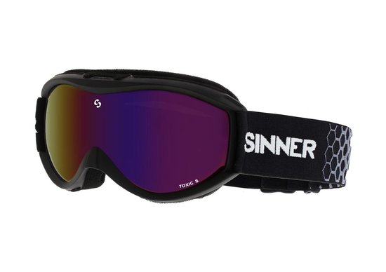 Sinner Toxic S Kinderen Skibril - Matte Black - Double Full Red Mirror |  bol.com