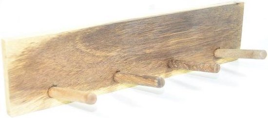 Het is goedkoop bereiken Stapel houten kapstok - 4 haakjes - acaciahout - fairtrade van Kinta | bol.com