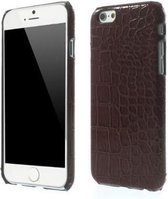 MW Hard Case me PU Lederen Coating Crocodile Skin Bruin voor Apple iPhone 6/6S