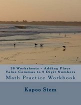 30 Worksheets - Adding Place Value Commas to 9 Digit Numbers