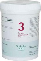 Schussler zout pfluger Nr 3 Ferrum Phosphoricum D12 1000 Tabletten Glutenvrij
