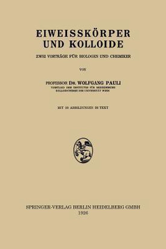 Eiweisskörper Und Kolloide - cover