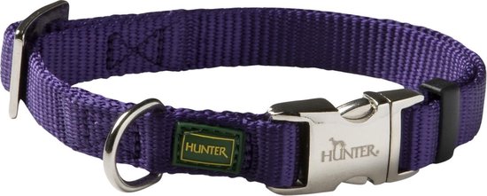 Hunter Klikhalsband Alu Nylon Soft Paars - Hondenhalsband - 30-45x1.5 cm