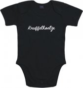 Rompertjes baby met tekst - Knuffelkontje - Romper zwart - Maat 62/68