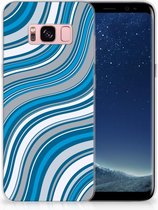 Samsung Galaxy S8 Siliconen Hoesje Design Waves Blue