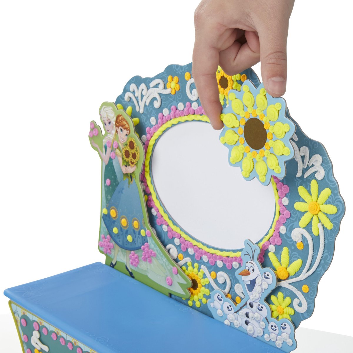 Hasbro Dohvinci Frozen kaptafel - fotolijstje en knutselset - 4 stuks - met glinsterende Deco Pop tube voor sneeuw en ijs effecten — afbeelding 6