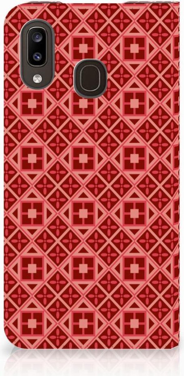 Samsung Galaxy A30 Hoesje met Magneet Batik Rood