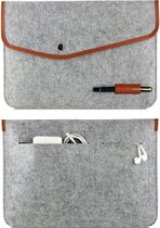 Laptopsleeve voor 16 - 17.3 Inch Soft Sleeve - 17.3" Case 29cm x 43cm - Beschermende Hoes - Licht Grijs