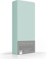 Romanette Zachte Dubbel Jersey Topper Hoeslaken - Eenpersoons (80/90/100x200/210/220 cm) - Groen