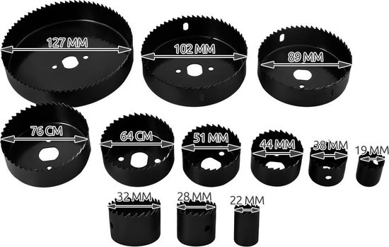 Hout Gatenboor Set Gatenzaag Gatzaag Zaagkrans