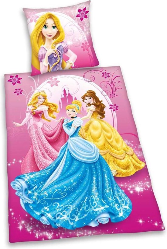 Disney Prinsessen - Dekbedovertrek - Eenpersoons - 135x200 cm - Roze |  bol.com
