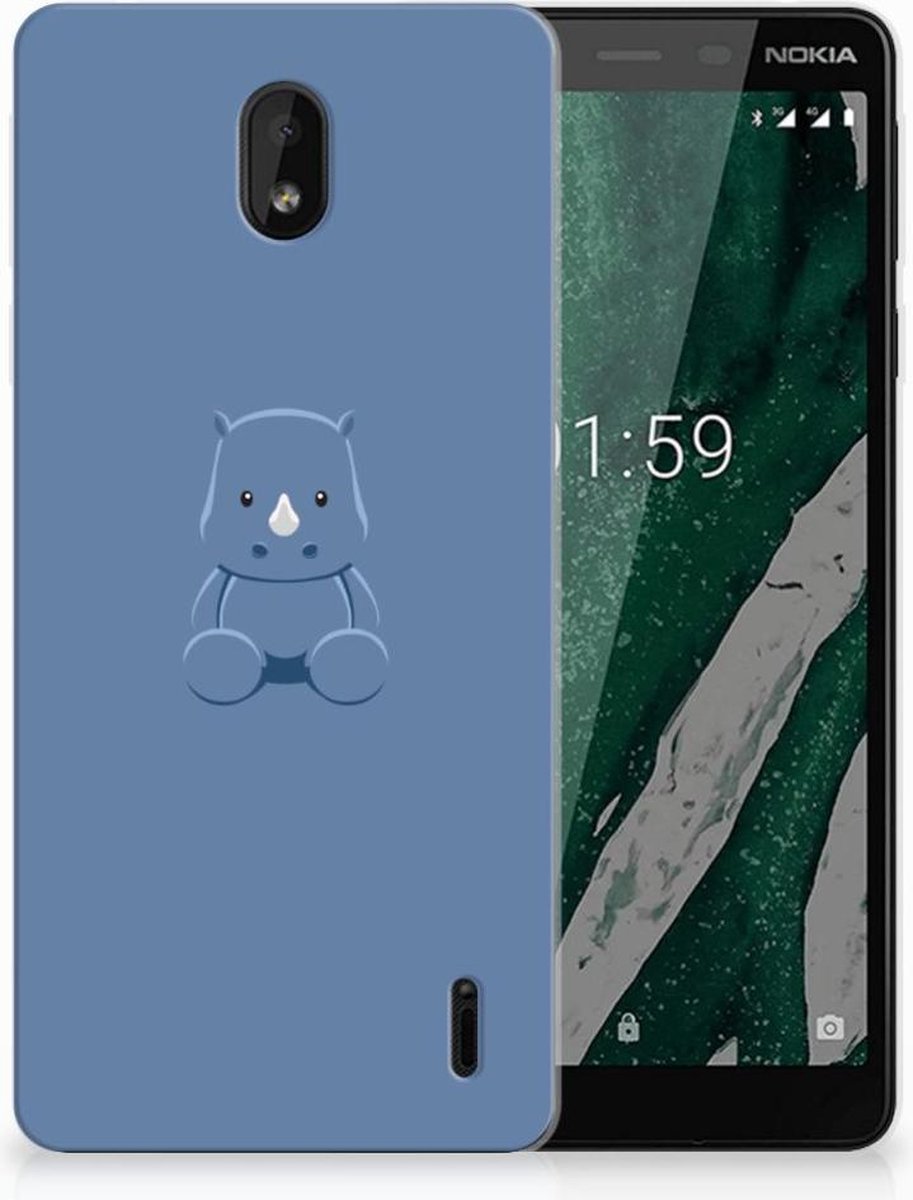 Nokia 1 Plus Telefoonhoesje met Naam Baby Rhino