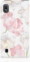 Geschikt voor Samsung Galaxy A10 Smart Cover Lovely Flowers