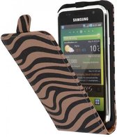 Zebra Flipcase Hoesjes Cases voor Galaxy S i9000 Grijs