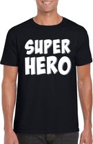 Super hero tekst t-shirt zwart heren M