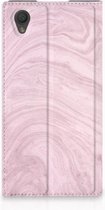 Sony Xperia L1 Standcase Hoesje Marble Pink