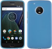 MP Case Motorola MOTO G5 PLUS Siliconen Hoesje TPU Blauw Back Cover voor Motorola MOTO G5 PLUS Back Case