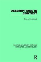 Routledge Library Editions: Semantics and Semiology- Descriptions in Context