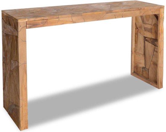 Sidetable side table wandtafel muurtafel tafel hout bruin 120x35x76cm |  bol.com