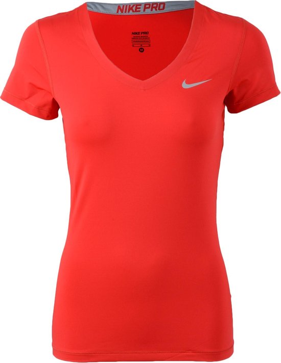 nike pro v neck tee
