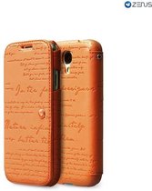 Zenus hoesje voor Samsung Galaxy S4 Masstige Lettering Diary - Oranje